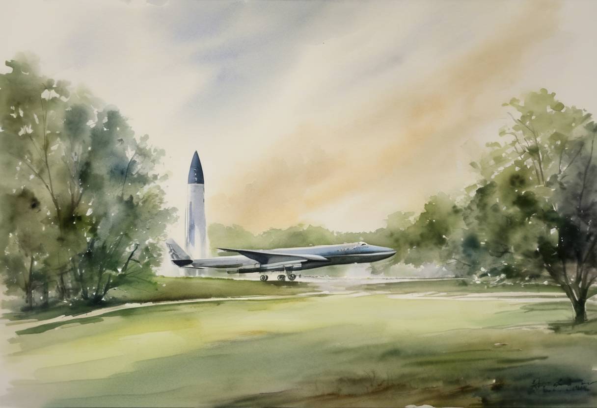 Watercolor painting based depiction of U.S. Senate ratified the Anti-Ballistic Missile Treaty. (1972)