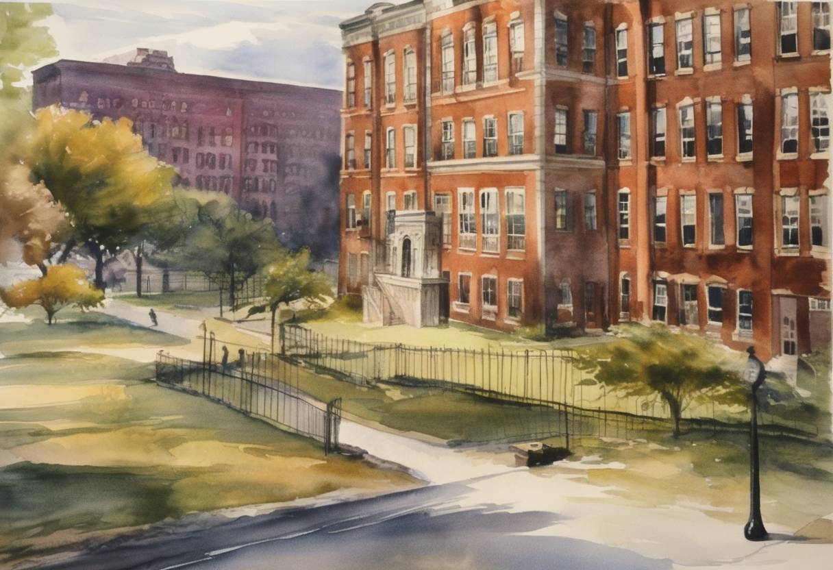 Watercolor painting based depiction of The United Negro College Fund (UNCF) was founded in the United States to provide support for scholarship and general scholarship funds at historically black colleges and universities (HBCUs). (1944)