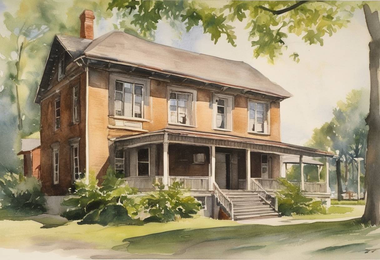 Watercolor painting based depiction of The Scopes Trial, formally known as The State of Tennessee v. John Thomas Scopes, began. John T. Scopes, a high school teacher in Dayton, Tennessee, was accused of violating Tennessee's Butler Act, which made it unlawful to teach human evolution in any state-funded school. (1925)