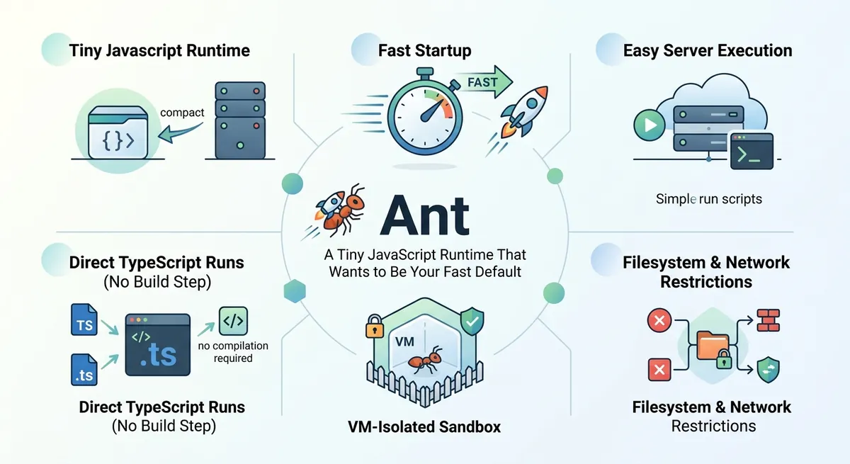 Ant: A Tiny JavaScript Runtime That Wants to Be Your Fast Default