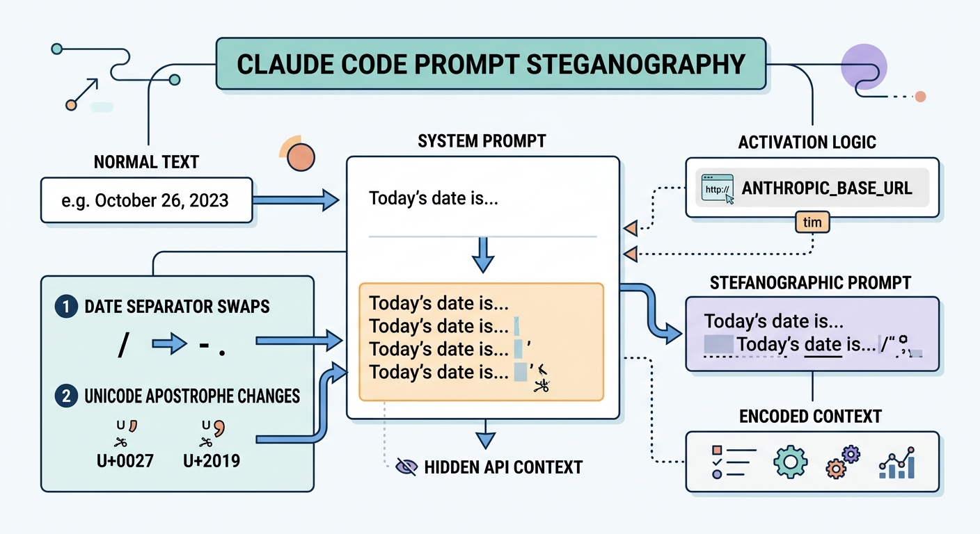 Claude Code Prompt Steganography: How Tiny Unicode Changes Encode API Context