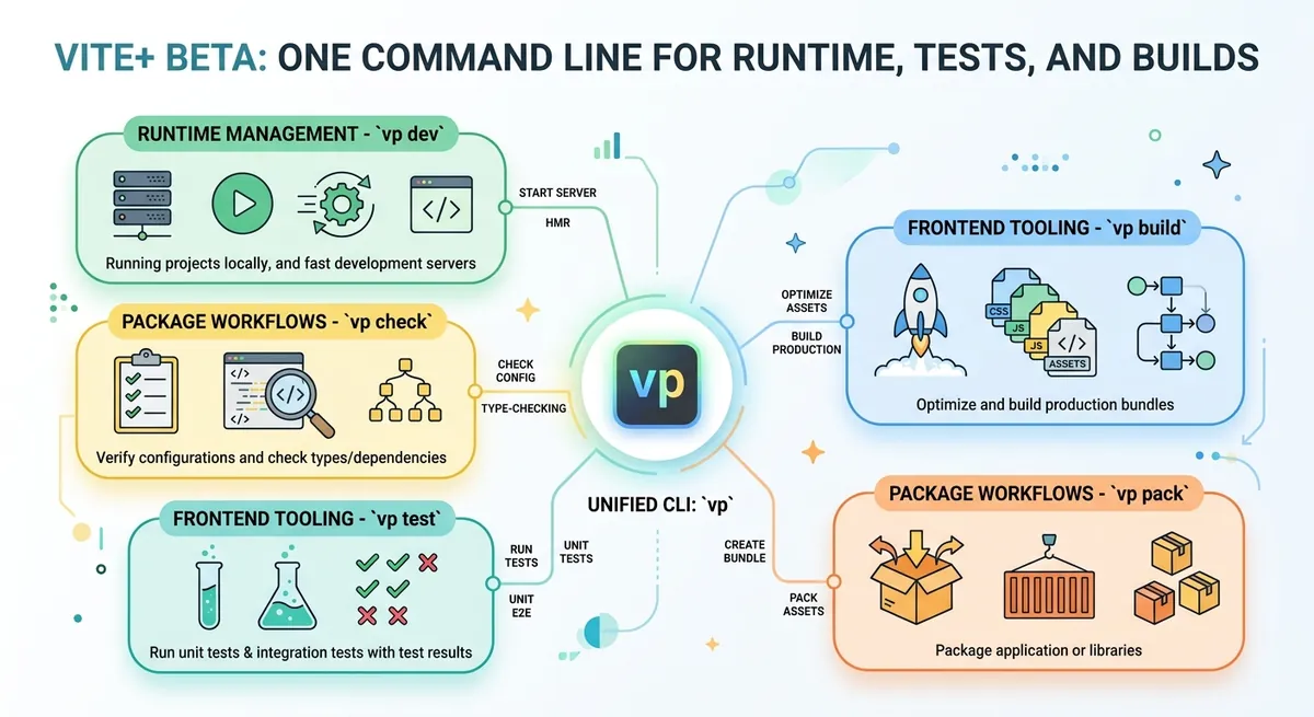 Vite+ Beta: One Command Line for Runtime, Tests, and Builds