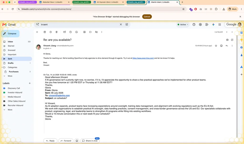 Inbound Sales Email Reply Sweep - screen 2