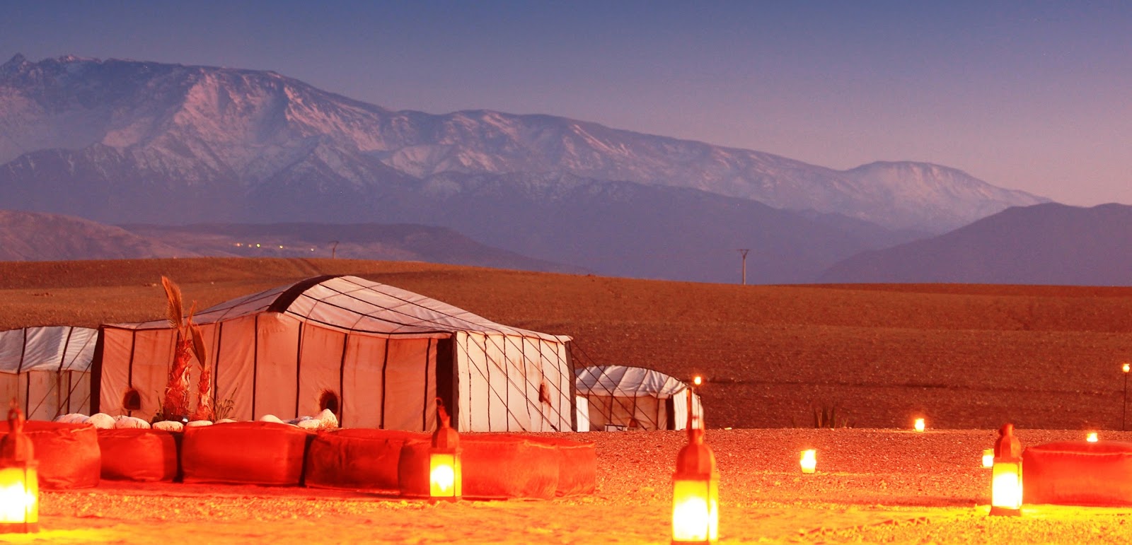 campamento en el desierto de agafay