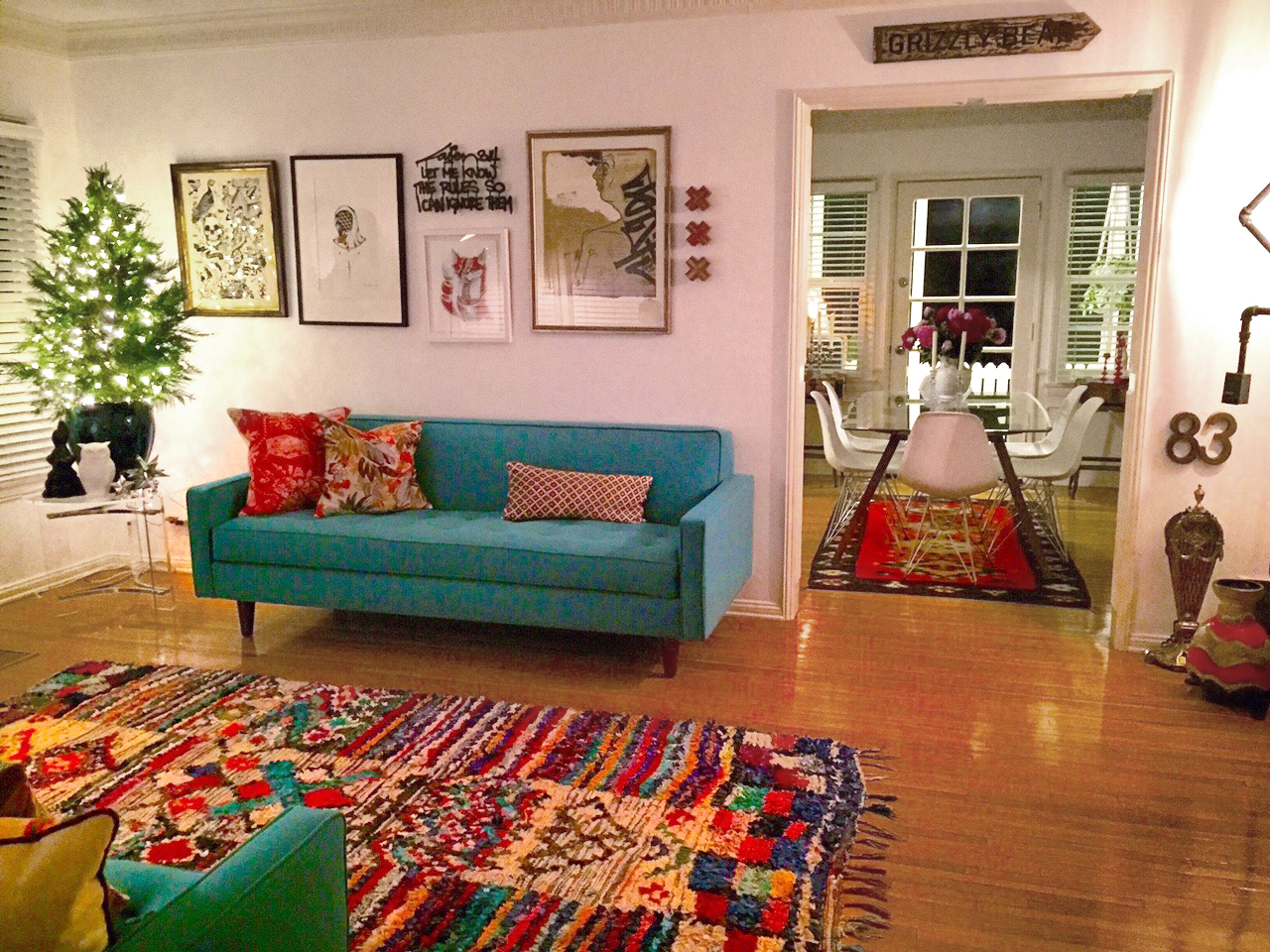 vintage bouchrouite rug