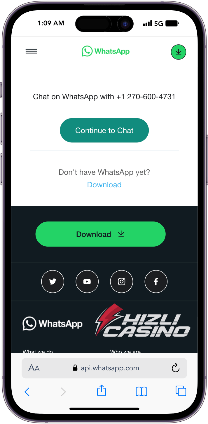 Hızlıcasino Whatsapp