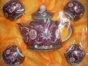  細棗紅花茶壺套裝  