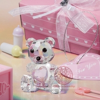  水晶BB熊 (粉紅) 百日宴 滿月 彌月 回禮小禮物  