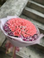99枝粉玫瑰花束#A1858