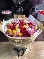 99枝多色玫瑰花束#A099