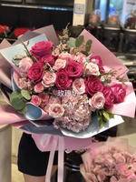 特色繡球玫瑰花束#A1851