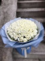99枝白玫瑰花束#A1857