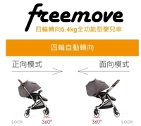 韓國 / Capella / freemove / 特價 / 雙向 / 四輪自動轉向 / 全功能型 / 單手收車 / 嬰幼兒 / 手推車 /bb車 5.4kgs