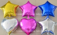  18寸鐳射星形心形  氫氣球 生日場地佈置 star heart party balloon (現貨款)  