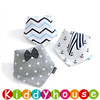  【售完】嬰兒用品~三角巾雙層純棉口水肩bib(3件裝) BB1641 