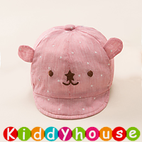  【半價】百日宴bb嬰兒／女童派對髮飾物用品~立體小熊可愛BB Cap帽 Baby Cap(粉紅) HT052 現貨  