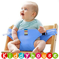 【售完】bb嬰幼兒用品~便攜BB餐椅背帶／餵食腰帶(粉藍) OT102 現貨  