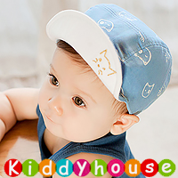  【售完】嬰兒男女童髮飾~可愛小公主／小王子BB Cap帽(灰藍) H419 現貨  