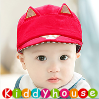  【半價】百日宴bb嬰兒／女童派對髮飾物用品~Happy貓咪耳小童BB 軟邊Cap帽 Kids Cap HT023 現貨  