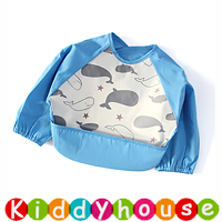  【售完】嬰兒bb用品~新款可愛EVA防水幼童口水肩 小圍裙飯衣(L碼) BB1498 現貨 