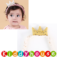  【售完】嬰兒頭飾髮帶-小公主可愛立體小皇冠頭飾髮帶 Baby Crown Headband H470 現貨  