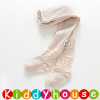  【售完】bb嬰兒用品~優質小公主花紋防滑襪褲 legging(米白) S312 現貨  
