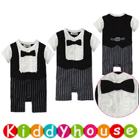  【售完】bb衫~特式荷葉領紳士禮服造型短袖夾衣 BB590 現貨  