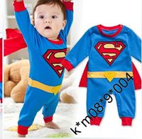  (售完)春秋款 Superman 超人造型嬰兒長袖夾衣+紅色披肩斗篷95碼 156  