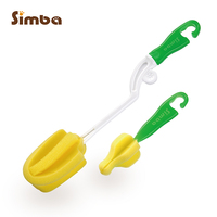 ((向日葵)) Simba 小獅王辛巴 奈米海棉旋轉奶瓶奶樽刷+ 奶咀刷 103038