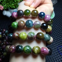 全新11.5 ~ 12.5mm巴西高質天然碧璽手鏈, 顏色水潤, 招財衲福, 旺夫旺財, 聚財, 聚福, 辟邪之用