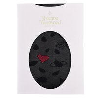  全新Vivienne Westwood黑色紅心太陽眼Logo絲襪 