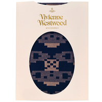  全新Vivienne Westwood深藍色粉紅Logo絲襪  