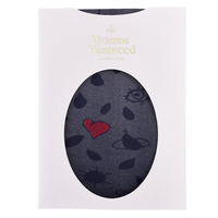 全新Vivienne Westwood深藍色紅心太陽眼Logo絲襪  
