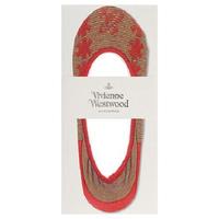  全新Vivienne Westwood紅色十字花Logo船襪  