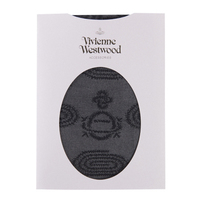  全新Vivienne Westwood黑色橫紋大Logo絲襪  