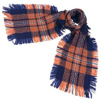 全新Vivienne Westwood日本版橙色格紋鬚鬚頸巾  