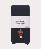  全新Vivienne Westwood深藍色閃電球Logo絲襪長褲  