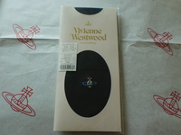  全新vivienne Westwood深藍色Logo三腳骨絲襪  