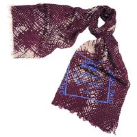 全新Vivienne Westwood日本版紫紅色圖案郵Chop Logo頸巾  