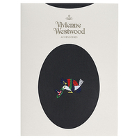  全新Vivienne Westwood深灰色燕子雞Logo絲襪 