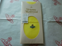  全新vivienne Westwood鮮黃色Logo三腳骨絲襪  
