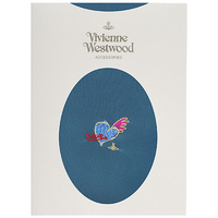  全新Vivienne Westwood藍色心心飛翼Logo絲襪 
