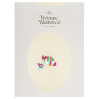  全新Vivienne Westwood米色燕子雞Logo絲襪  