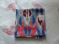  全新Vivienne Westwood粉紅色直紋Logo手巾 