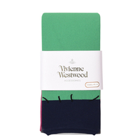  全新Vivienne Westwood桃紅綠深藍色拼合長褲  