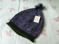  全新Vivienne Westwood日本版紫色橫紋多Logo冷帽  