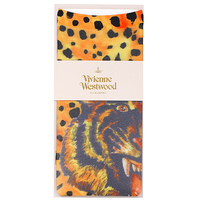  全新Vivienne Westwood橙啡色老虎頭短絲襪  
