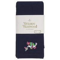  全新Vivienne Westwood深藍色燕子雞Logo絲襪長褲  