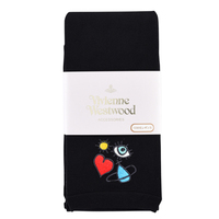  全新Vivienne Westwood黑色心心太陽眼Logo絲襪長褲 
