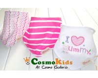 三角巾口水肩 - Mom's care I love Mummy, 3條裝【嬰兒用品】